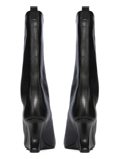 Rick Owens Cantilever Sharp Flared Boots In Black