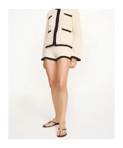 By Malene Birger Rikka Knit Shorts Black White Color Block In Neutral