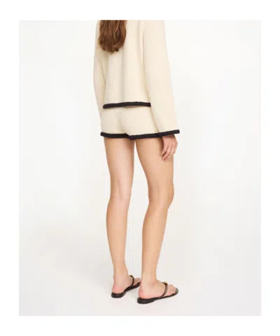 By Malene Birger Rikka Knit Shorts Black White Color Block In Neutral