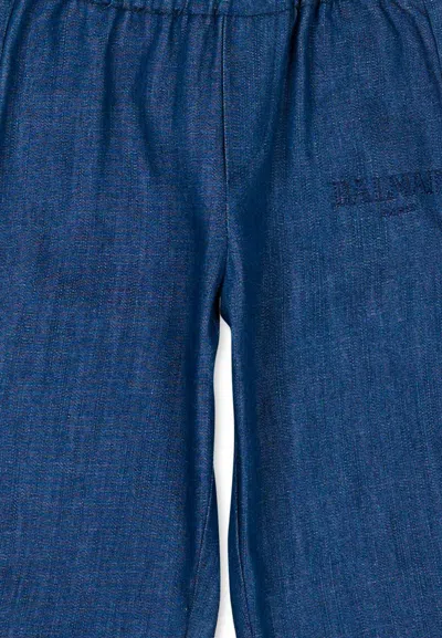 Balmain Elasticated Jeans In Blue