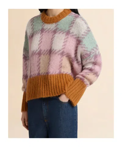 Marni Checked Long-sleeve Sweater In Multi