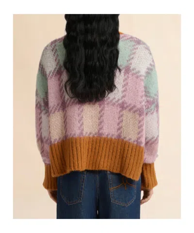 Marni Checked Long-sleeve Sweater In Multi