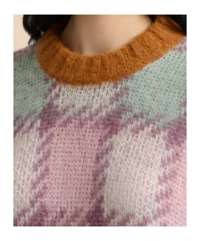 Marni Checked Long-sleeve Sweater In Multi