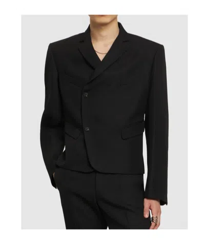 Egonlab Wool Square Suit Jacket In Black
