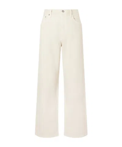 Agolde Womens Fortune Cookie (natural) 90's Straight-leg Mid-rise Cropped Denim Jeans In White