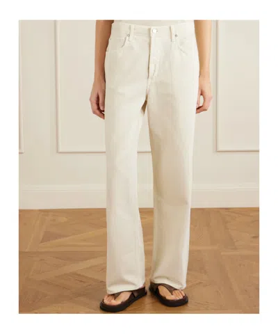 Agolde Womens Fortune Cookie (natural) 90's Straight-leg Mid-rise Cropped Denim Jeans In White