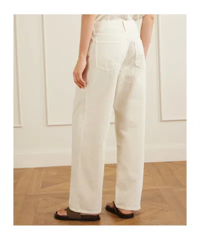 Agolde Womens Fortune Cookie (natural) 90's Straight-leg Mid-rise Cropped Denim Jeans In White