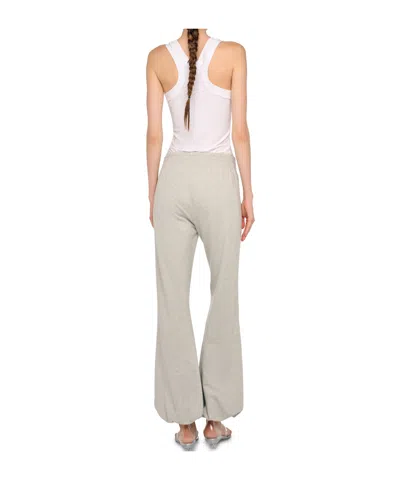 Norma Kamali Boyfriend Puff Jog Sweatpants Light Heather Grey In White