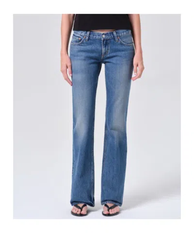 Agolde Low-rise Bootcut Jeans In Multi