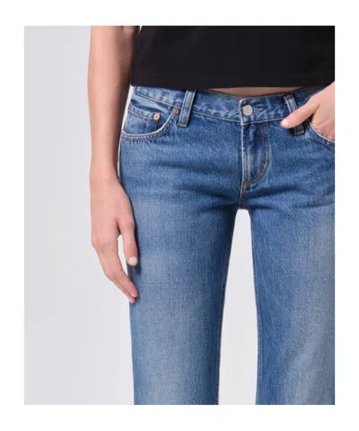 Agolde Low-rise Bootcut Jeans In Multi