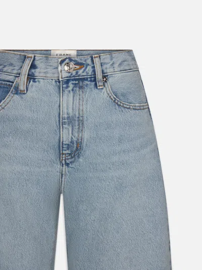 Frame Jeans The Bubble Crop Rapture Raw In Blue