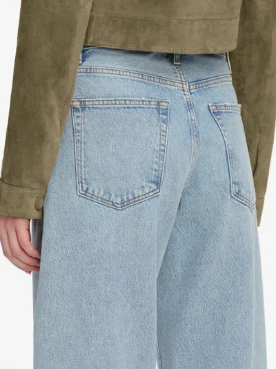 Frame Jeans The Bubble Crop Rapture Raw In Blue