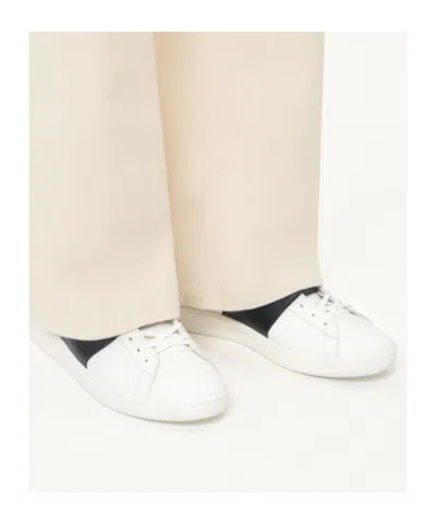 Valentino Blue Calf Leather Bos Taurus Low Top Sneakers In Black