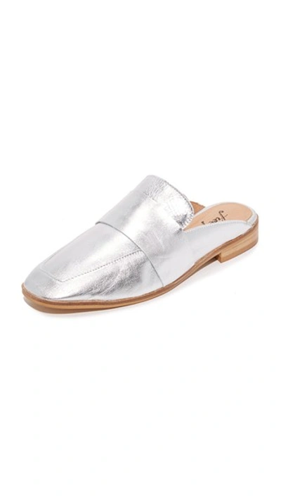 Free People At Ease Loafer Mule In Silver