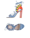 Paula Cademartori Sandals In Sky Blue