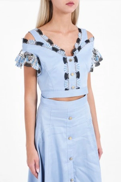 Shop Peter Pilotto Lace Crop Top