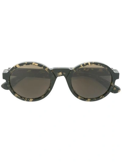 Shop Mykita X Maison Margiela Round-frame Sunglasses In Black
