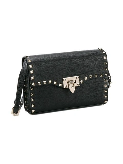 Shop Valentino Garavani Rockstud Crossbody Bag In Black