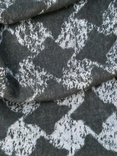 Shop John Varvatos Geometric Pattern Scarf - Grey