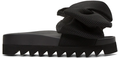 Shop Joshua Sanders Black Bow Slide Sandals