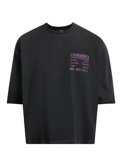 Willy Chavarria Tattoo Buffalo Graphic Crew Neck T Shirt In Black