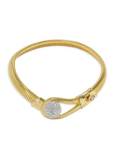 Alexis Bittar Women's Solanales 14k-gold-plated, Rhodium-plated & Crystal Pebble Collar Necklace