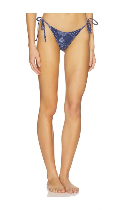 Superdown Amadee Tie Bikini Bottom In Blue