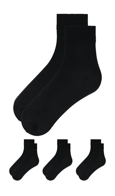 Commando 3 Pack High Socks In Black