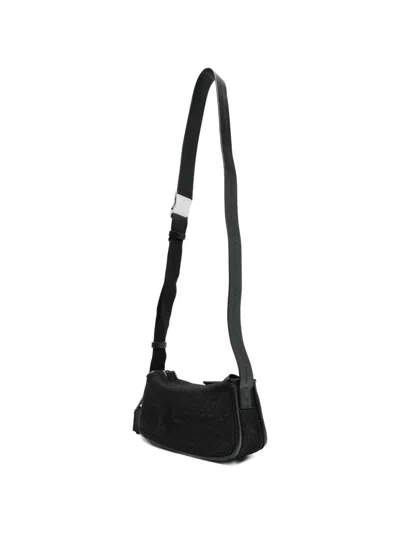 Max Mara Perforated Shoulder Bag In Black
