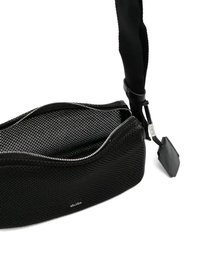 Max Mara Perforated Shoulder Bag In Black