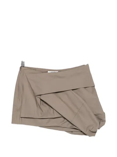 Entire Studios Structured Mini Skirt In Brown