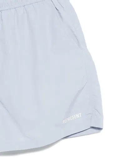 Represent Drawstring Swim Shorts In Blue