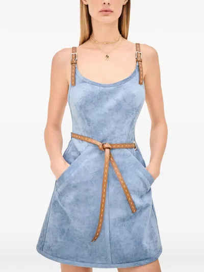 Alexis Kacen Mini Dress In Azure Blue