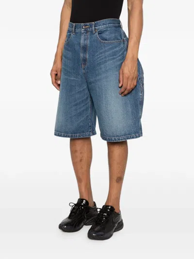 Khoki Pocket Denim Shorts In Blue