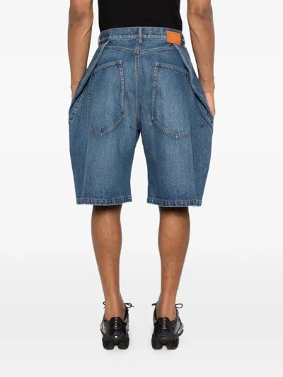 Khoki Pocket Denim Shorts In Blue