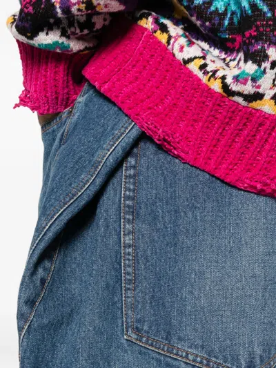 Khoki Pocket Denim Shorts In Blue