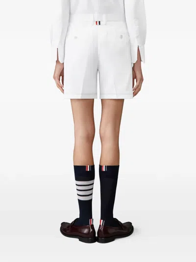 Thom Browne Flat-front Shorts In Red