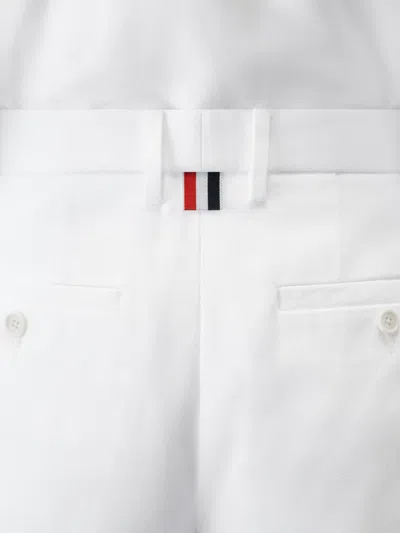 Thom Browne Flat-front Shorts In Red