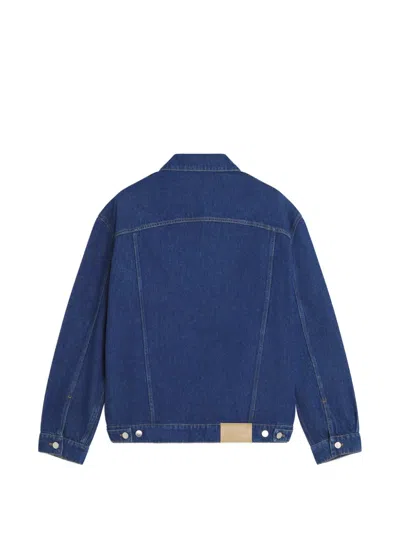 Maison Kitsuné Button Denim Jacket In Blue