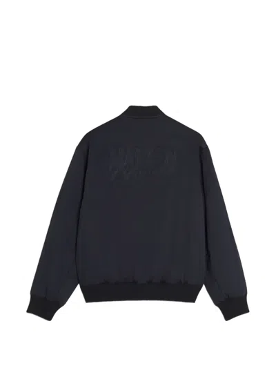 Maison Kitsuné Light Teddy Bomber Jacket In Black
