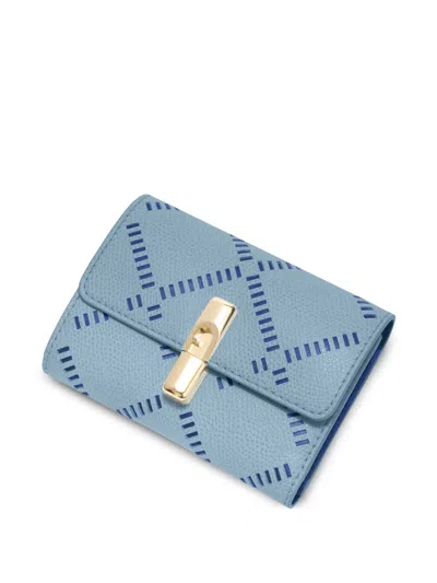 Furla Small Iride Patterned Wallet In Blue