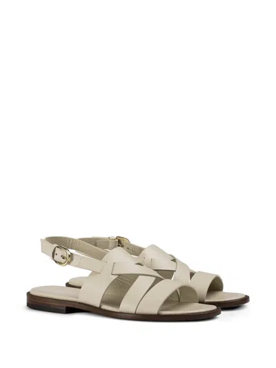 Doucal's Multi-strap Leather Sandals In Neutral