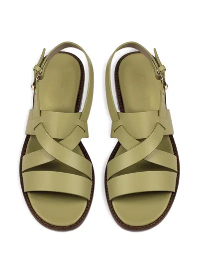 Doucal's Leather Sandals In Multi