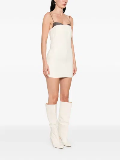 Entire Studios Adjustable-strap Panel Mini Dress In Black