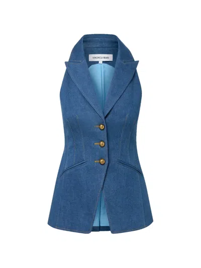 Veronica Beard Costa Vest In Blue