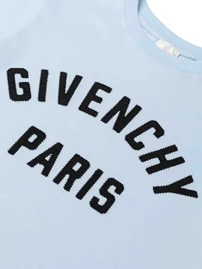 Givenchy Logo-lettering T-shirt In Blue