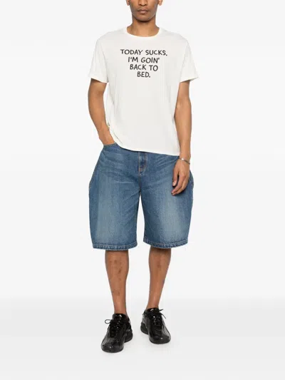 R13 Text T-shirt In White