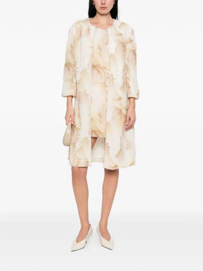 De Santis Sequin-embellished Coat In Multi