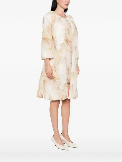 De Santis Sequin-embellished Coat In Multi