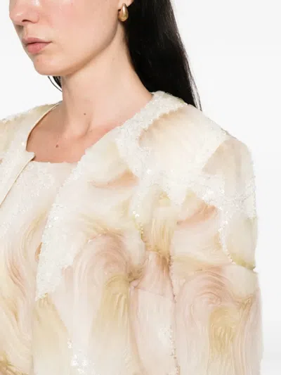 De Santis Sequin-embellished Coat In Multi